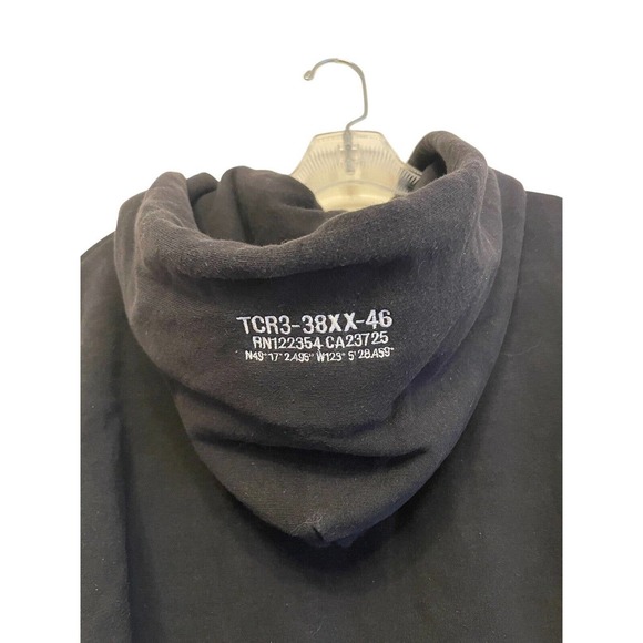 TNA Sweat Fleece Pullover Hoodie Sweatshirt Black Size XS Embroidered Oversized - Picture 6 of 8